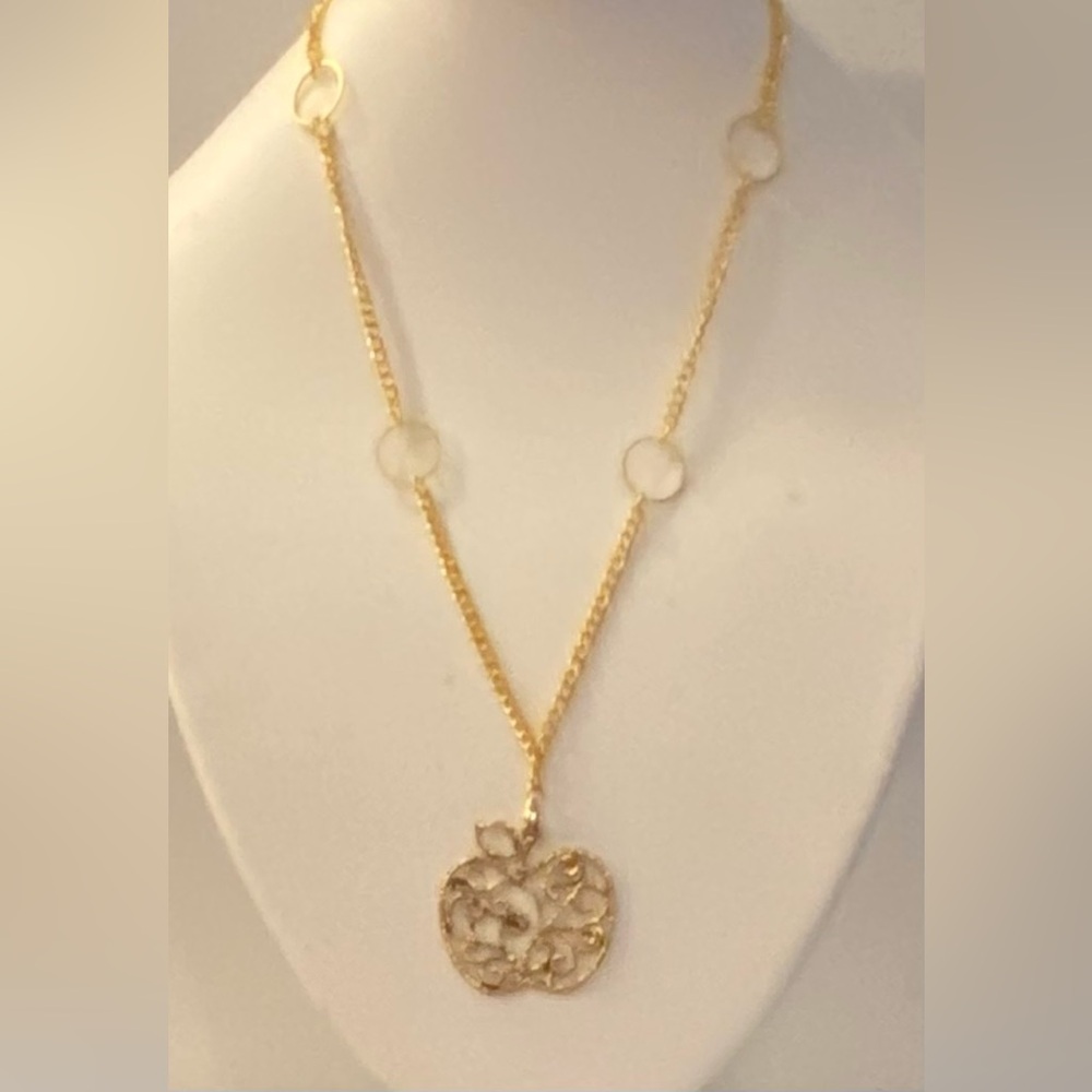 NEW Antique Gold Apple necklace
